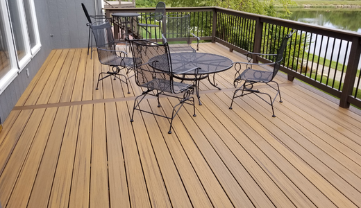 Deck with outdoor kitchen integration in Prairie Village, Kansas